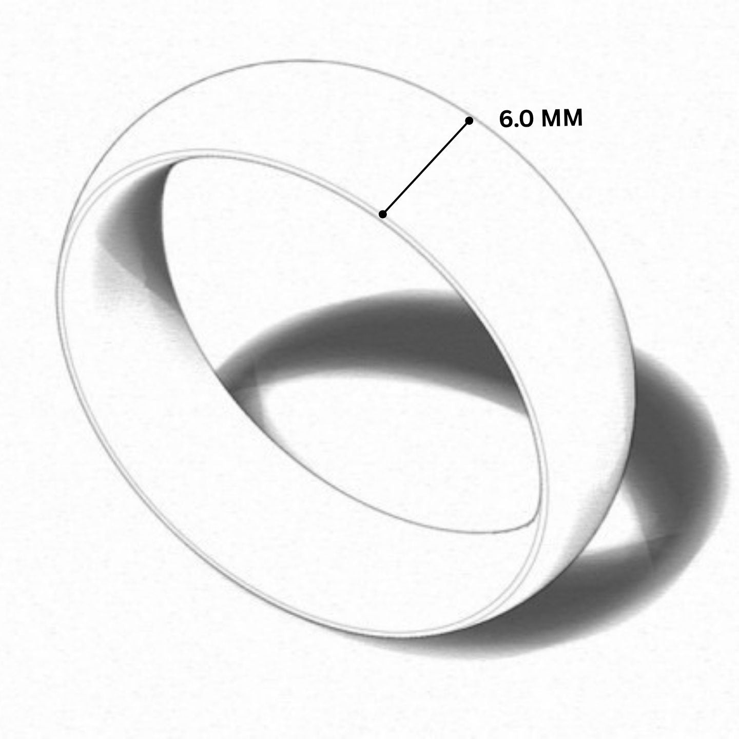 Alliance simple de forme cour pour femme | Bague en or et platine fabriquée au Royaume-Uni