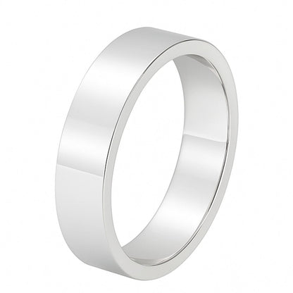 Flat Shape Plain Wedding Band for Women | UK Hallmarked Gold & Platinum Ring
