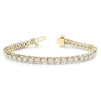 Lab Grown or Natural Diamond Round Cut Tennis Bracelet in 9K Solid Gold