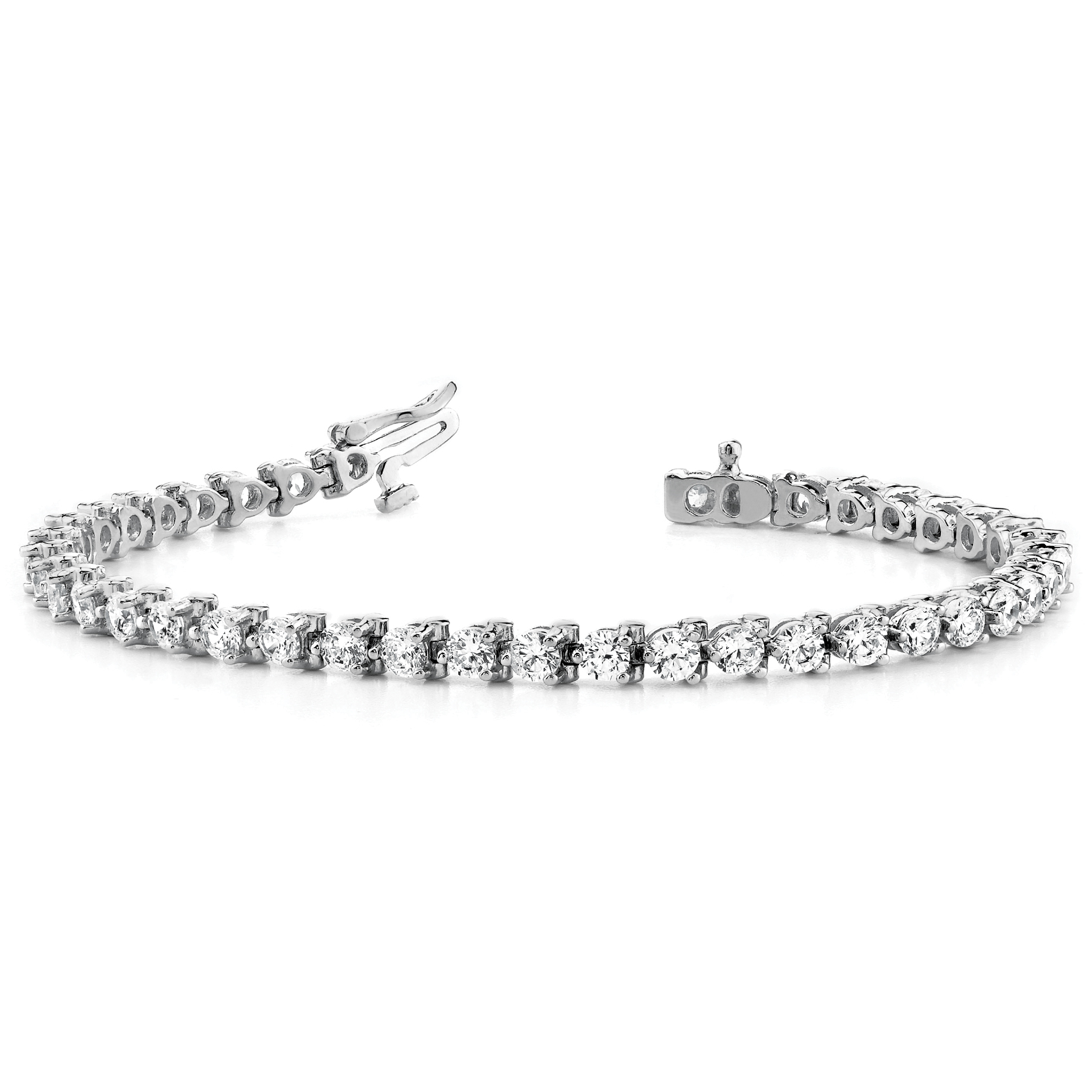 Prong Set Lab Diamond Tennis Bracelet for Women in Gold & Platinum | UK Hallmarked