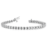 Prong Set Lab Diamond Tennis Bracelet for Women in Gold & Platinum | UK Hallmarked