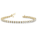 Prong Set Lab Diamond Tennis Bracelet for Women in Gold & Platinum | UK Hallmarked