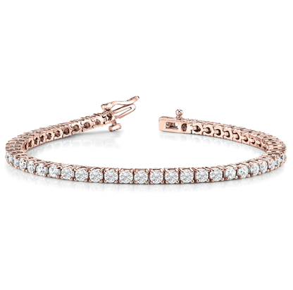 Luxury Round Cut 2.50Ct to 8.00Ct Lab Grown Diamond Tennis Bracelet in 9K Solid Gold