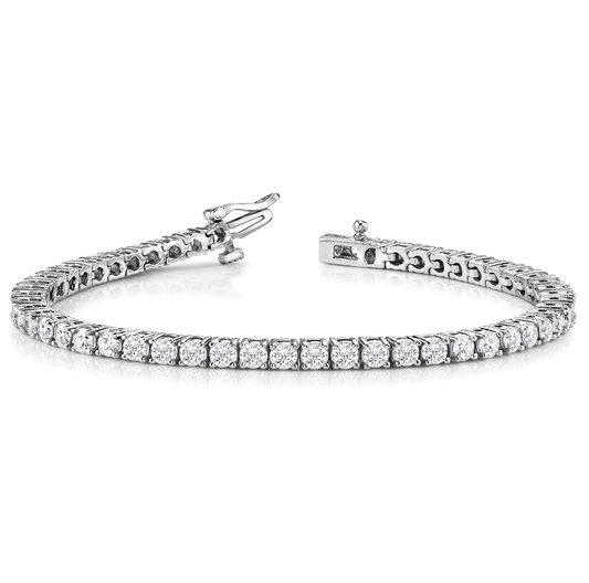 Luxury Round Cut 2.50Ct to 8.00Ct Lab Grown Diamond Tennis Bracelet in Gold & Platinum