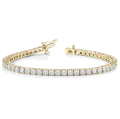 Luxury Round Cut 2.50Ct to 8.00Ct Lab Grown Diamond Tennis Bracelet in 9K Solid Gold