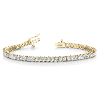 Princess Diamond Tennis Bracelet in 9K/18K Gold & Platinum Hallmarked