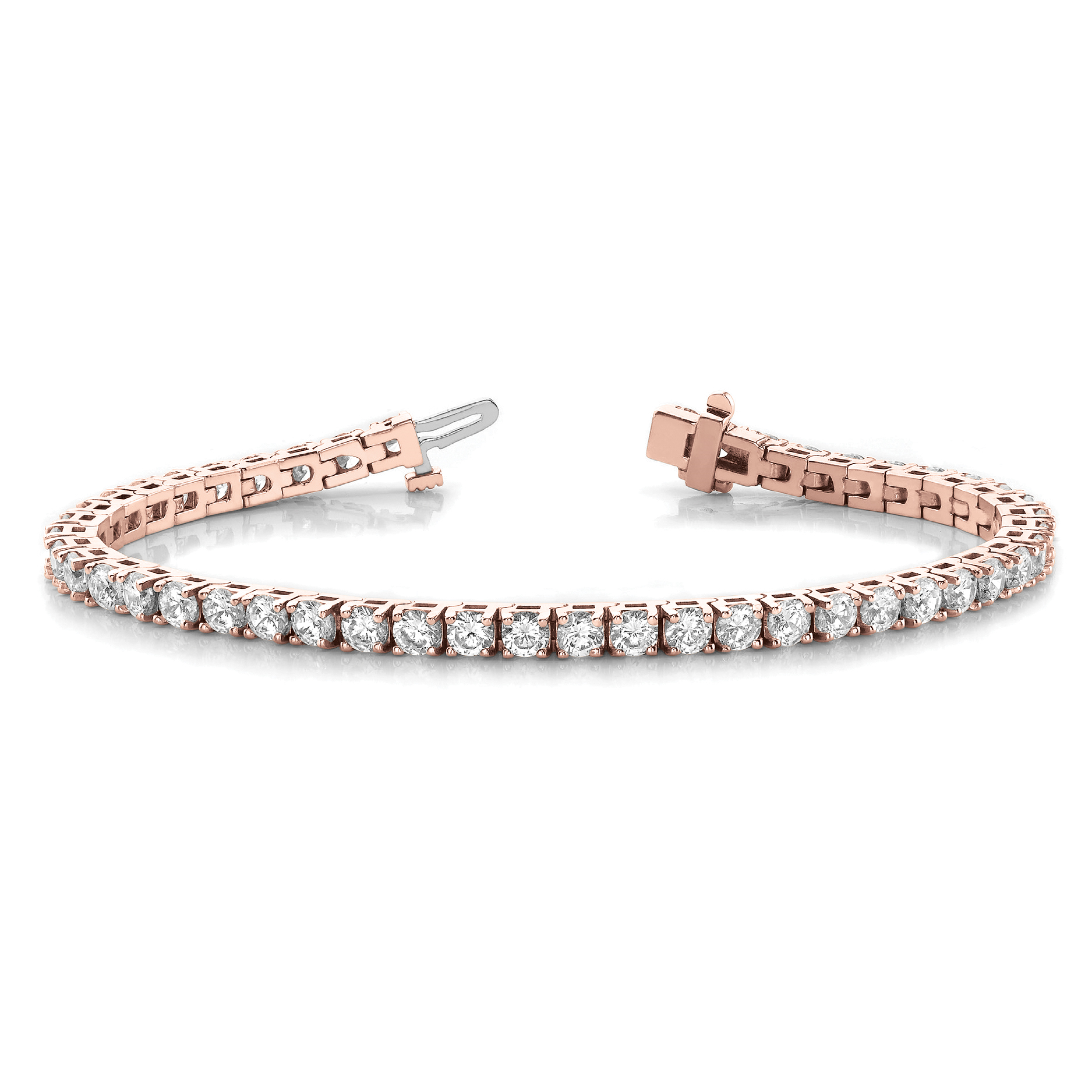 Luxury Lab Grown & Natural Diamond Tennis Bracelet in Gold or Platinum