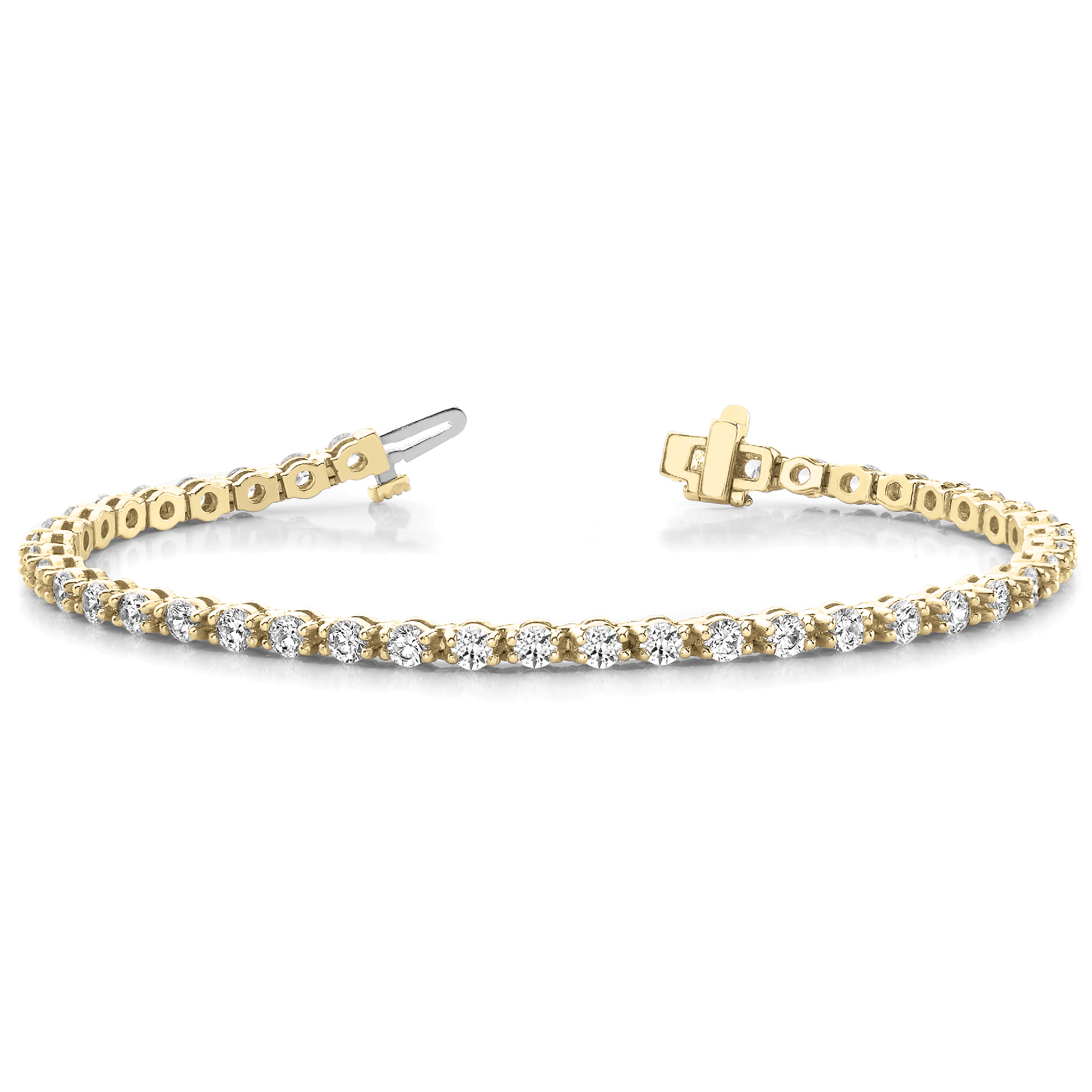 Beaded Diamond Tennis Bracelet Round Cut Lab or Natural Diamond in Gold & Platinum