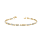 Luxury Diamond Tennis Bracelet with Round Cut Diamonds in Gold & Platinum