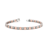 Elegant Two-Tone Gold Tennis Bracelet with Lab Grown or Natural Diamonds