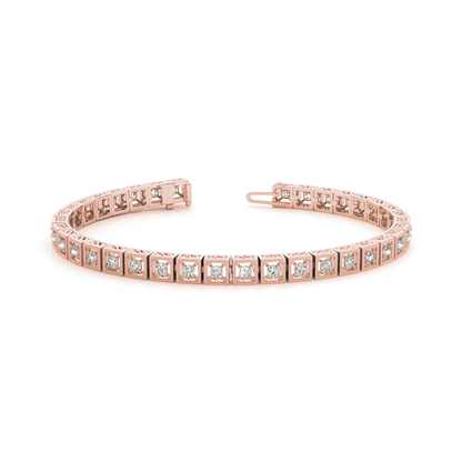 Vintage Diamond Tennis Bracelet with Prong Set in Gold or Platinum