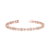 Cluster Diamond Tennis Bracelet in 9K/18K Gold or Platinum Hallmarked