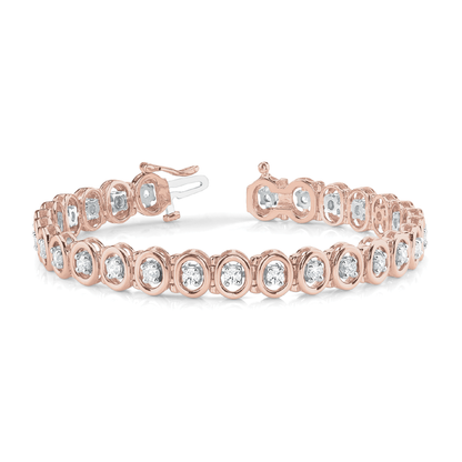 Classic Round Brilliant Diamond Tennis Bracelet in 9K/18K Gold or Platinum