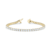 Luxury Lab Grown Diamond Round Cut 8.00 Carat Tennis Bracelet in Gold and Platinum