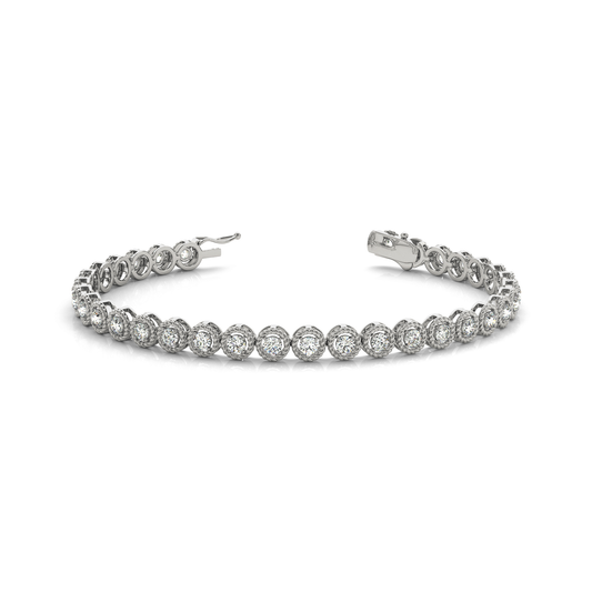 Handcrafted Diamond Tennis Bracelet in Lab Grown or Natural Diamonds