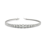 Graduated Round Diamond Tennis Bracelet in 9K Gold or Platinum | Luxury Jewelry