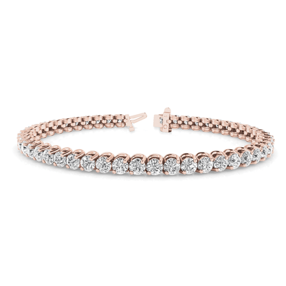 Premium Lab Grown or Natural Diamond Tennis Bracelet in Gold or Platinum UK Made