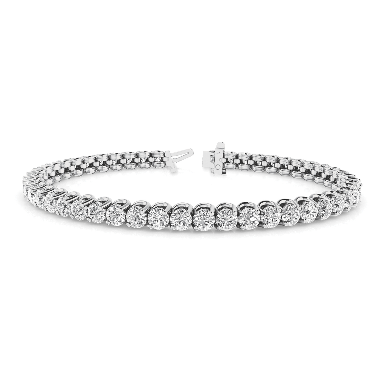 Prong Set Lab Grown or Natural Diamond Tennis Bracelet in Gold or Platinum
