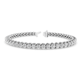 Prong Set Lab Grown or Natural Diamond Tennis Bracelet in Gold or Platinum