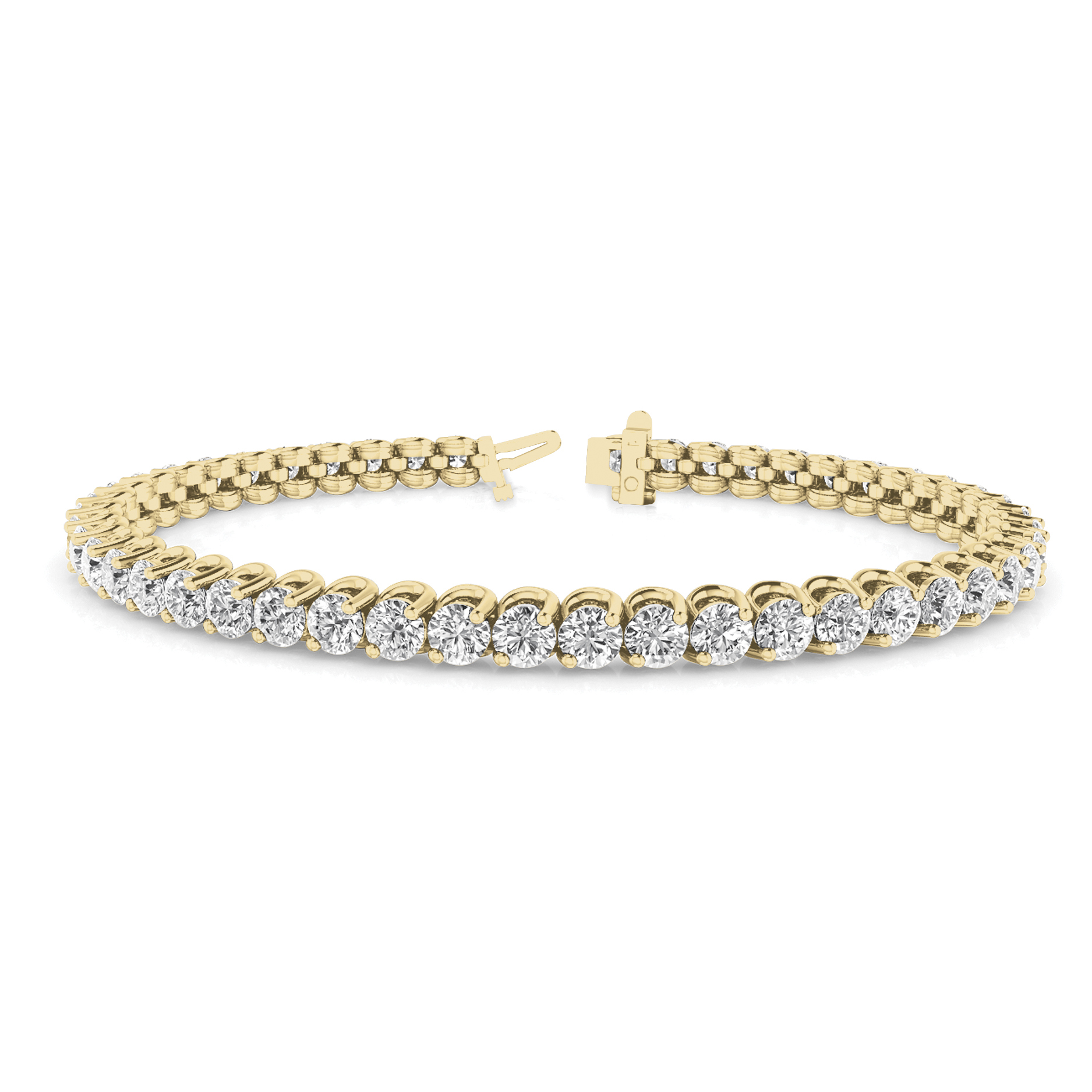 Prong Set Lab Grown or Natural Diamond Tennis Bracelet in Gold or Platinum