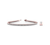 Round Cut Lab Grown or Natural Diamond Tennis Bracelet in Platinum