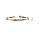 Round Cut Lab Grown or Natural Diamond Tennis Bracelet in Platinum