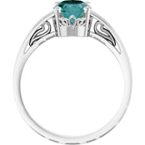 Oval Lab-Grown Alexandrite Solitaire Ring in Gold