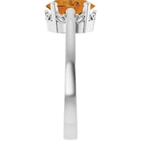 Oval Citrine Solitaire Ring in Gold