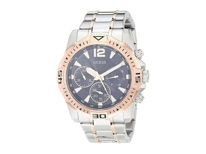 GUESS Men's Watch GW0056G5 – Two-Tone Silver & Rose Gold
