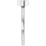 Round White Sapphire Solitaire Ring in Gold
