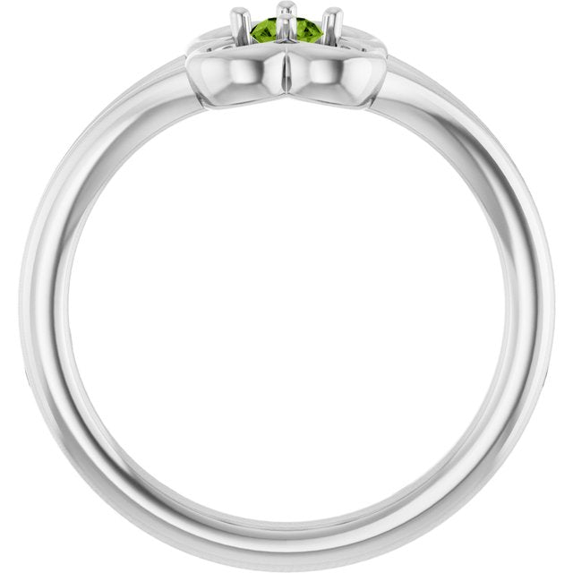 Round Peridot Youth Ring in Gold