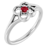 Round Ruby Youth Ring in Gold