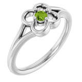 Round Peridot Youth Ring in Gold
