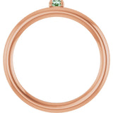 Round Lab-Grown Alexandrite Stackable Ring in Rose Gold