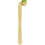 Round Peridot Stackable Ring in Yellow Gold