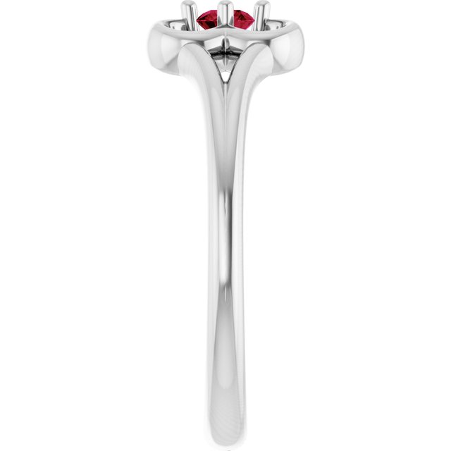Round Ruby Youth Ring in Gold