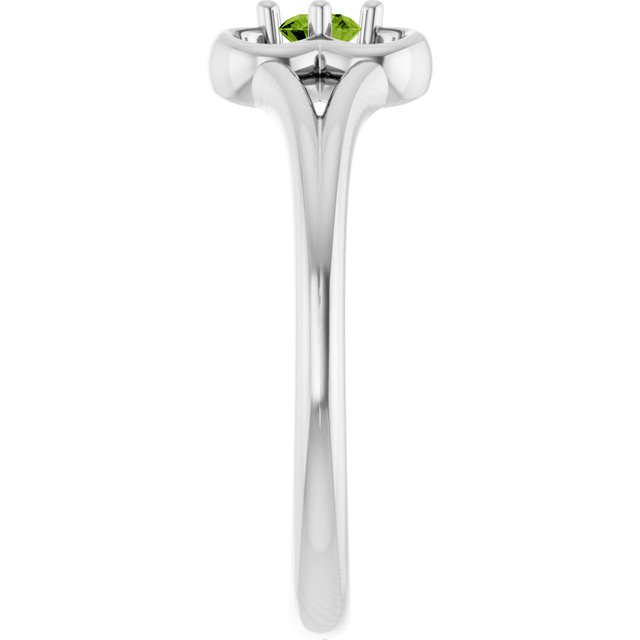 Round Peridot Youth Ring in Gold