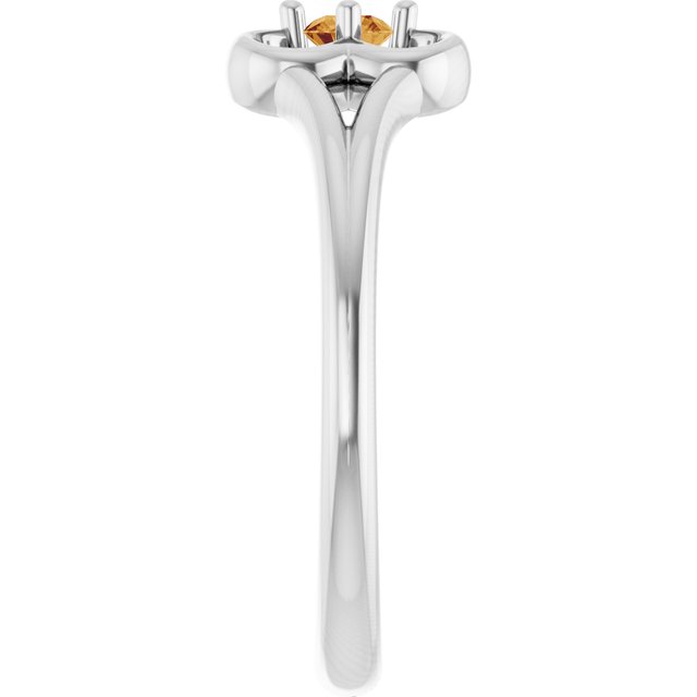 Round Citrine Youth Ring in Gold