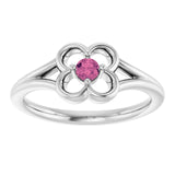 Round Pink Tourmaline Youth Ring in Gold