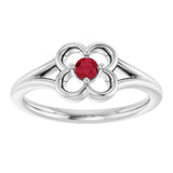 Round Ruby Youth Ring in Gold