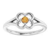 Round Citrine Youth Ring in Gold
