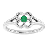 Round Emerald Youth Ring in Gold