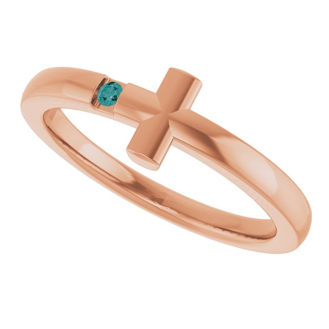 Round Alexandrite Youth Ring in Rose Gold