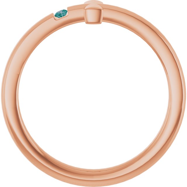 Round Alexandrite Youth Ring in Rose Gold
