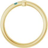 Round Alexandrite Youth Ring in Yellow Gold