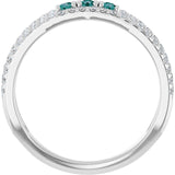 Round Alexandrite & Diamond Ring in Gold and Platinum