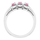 Oval Pink Tourmaline & Diamond Ring in Gold and Platinum