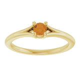 Round Citrine Youth Ring in Yellow Gold
