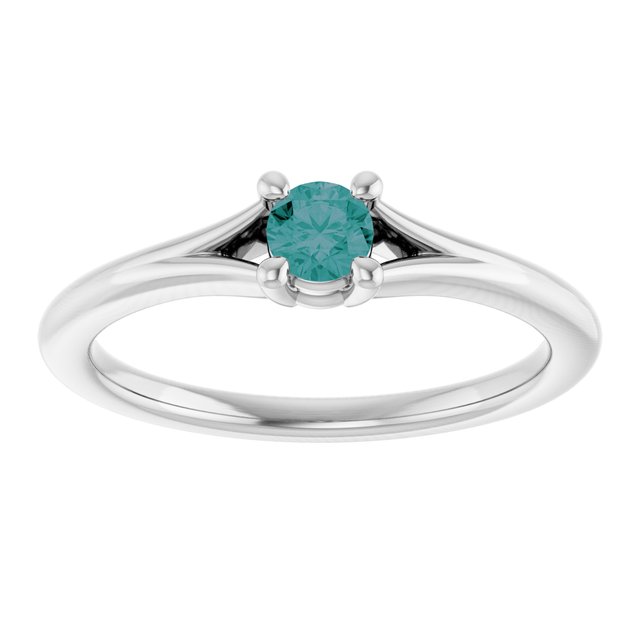 Round Lab-Grown Alexandrite Youth Ring in Gold and Platinum
