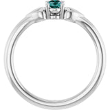 Oval Lab-Grown Alexandrite Youth Ring in White Gold